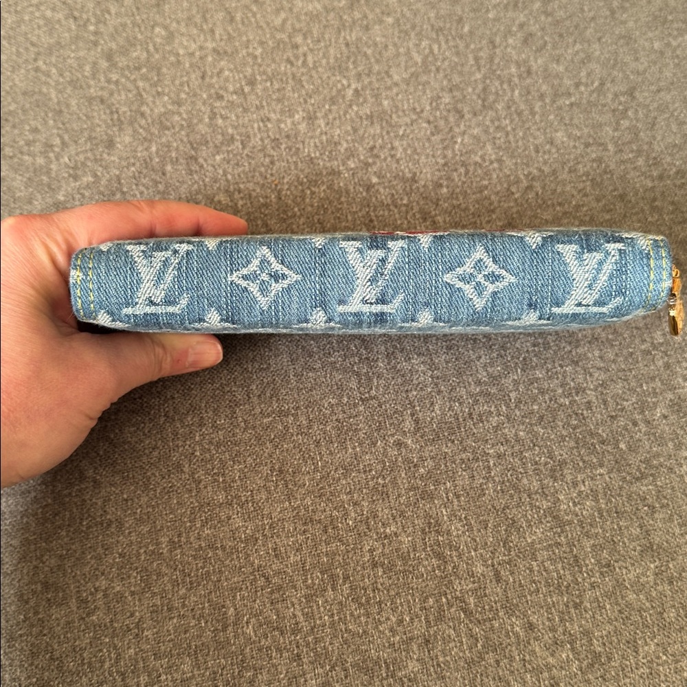 🍒 Denim Zippy Wallet | Monogram | Playful 🍒 - Picture 12 of 16